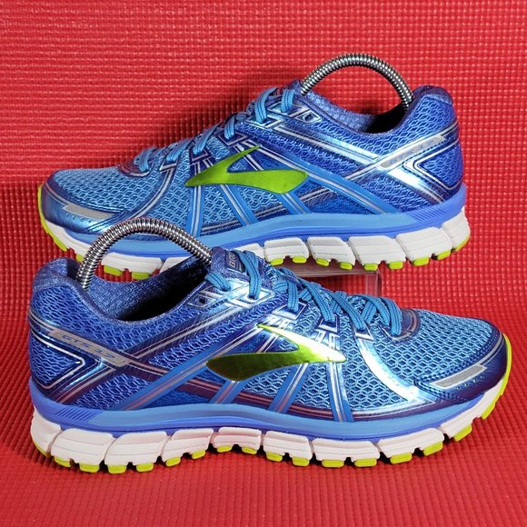 Brooks Shoes - Brooks Adrenaline GTS 17 Blue/Green Running Shoes - Size 10 - 1202311B464
